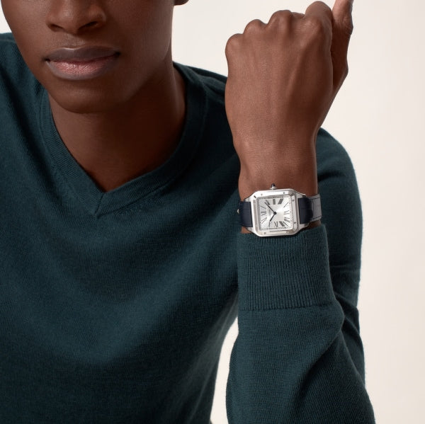 Cartier Santos dumont bracelet cuir noir