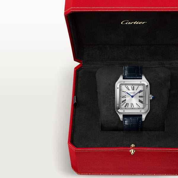 Cartier Santos dumont bracelet cuir noir