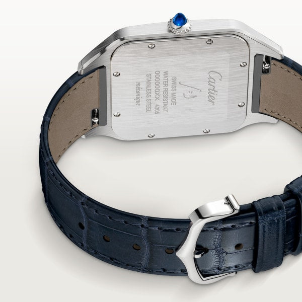 Cartier Santos dumont bracelet cuir noir