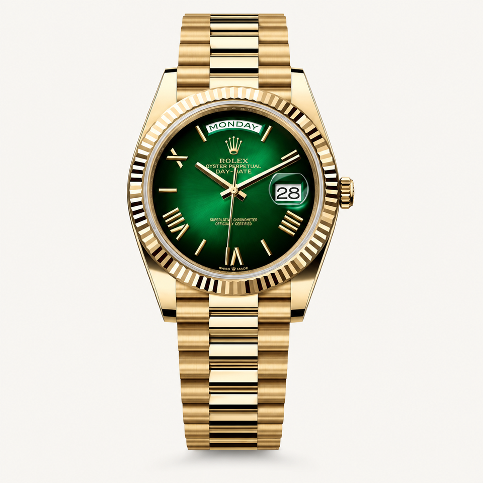 Rolex Day-date Vert Ombre Romain 40mm