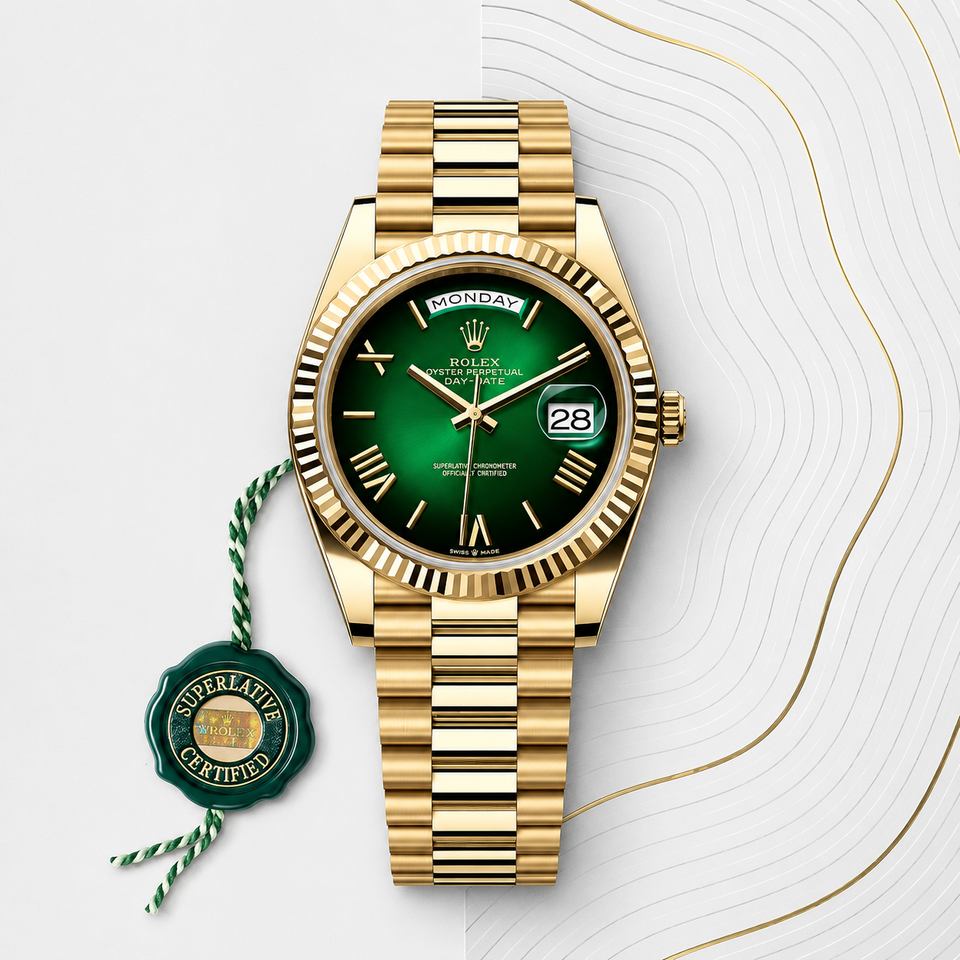Rolex Day-date Vert Ombre Romain 40mm