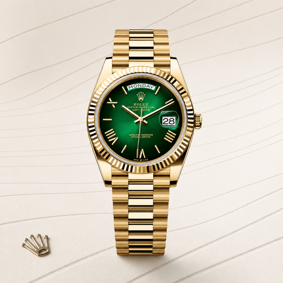 Rolex Day-date Vert Ombre Romain 40mm