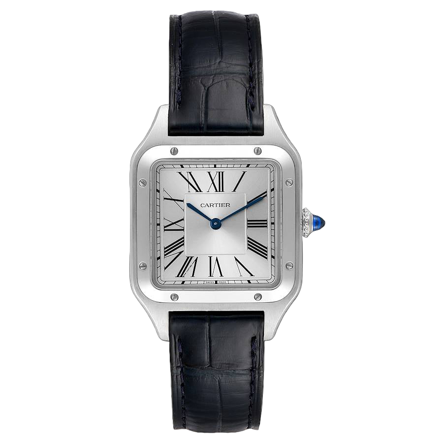 Cartier Santos dumont bracelet cuir noir